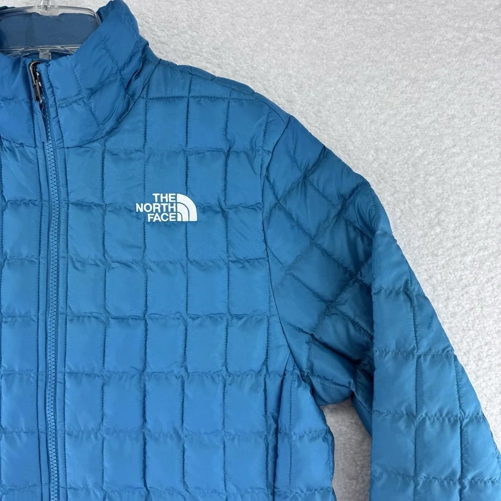 The North Face Thermoball Insulated Puffer Jacket Mens Medium Digital Steel Blue